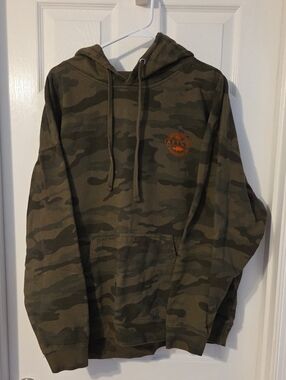 AFTCO Men's Olive Camo Crewneck Hoodie
